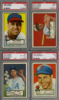 1952 Topps PSA-Graded Collection (4 Different)